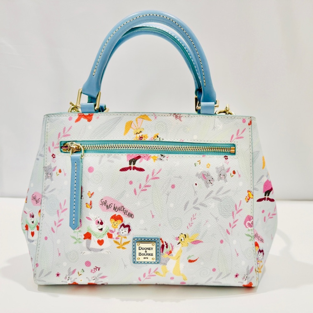 New Dooney & Bourke Disney Rabbits Satchel Strap Zip Blue